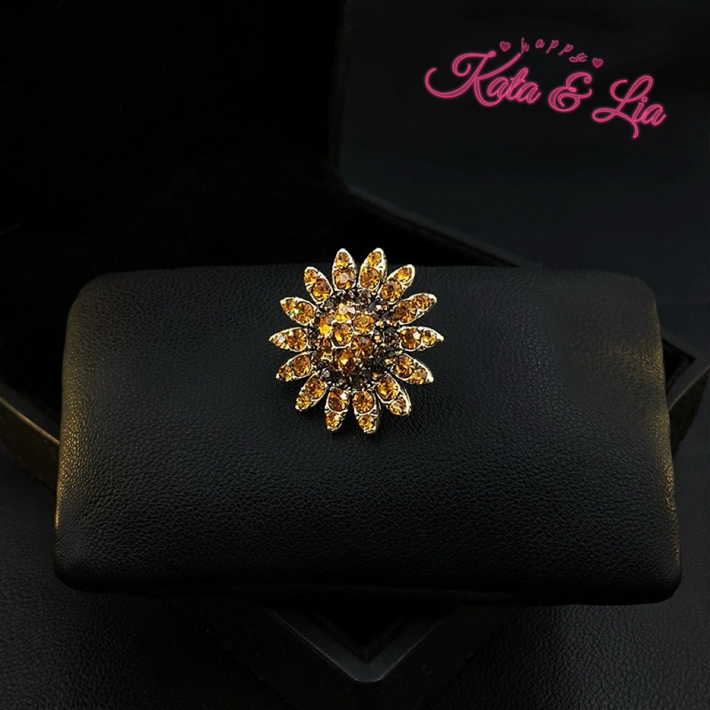 Radiant Sunflower Brooch